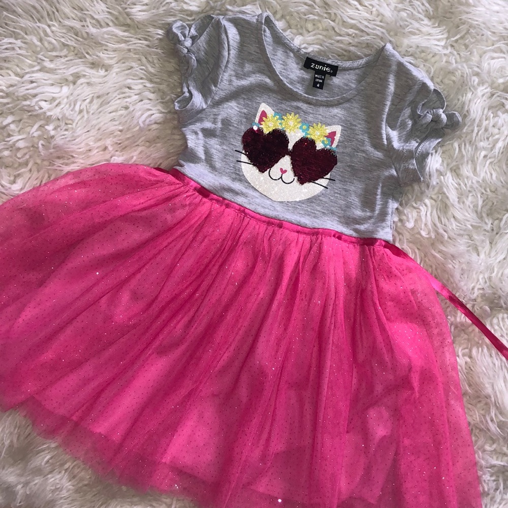 Zunie cute sequin cat dress